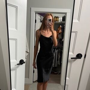 Altar'd State Sleek Black Midi Dress